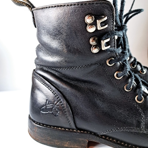 John Fluevog Living Black Casual Lace-Up Boot Size Women 7 / Men 5 - Picture 3 of 14